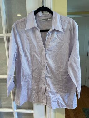 Chico's Lavender Stripe Button-Up women’s shirt